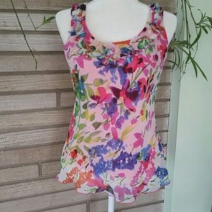 Spense Sleeveless Floral Top